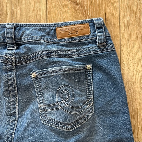 Seven7 Melissa McCarthy Classic Medium Wash Straight Leg Cropped Jean Sz 14W GUC - Picture 6 of 7